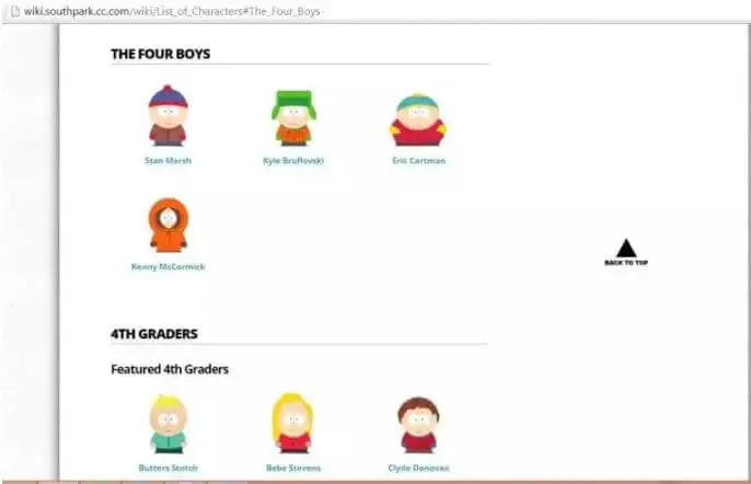 South Park Studios Four Boys