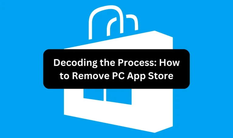 Remove Pc App Store