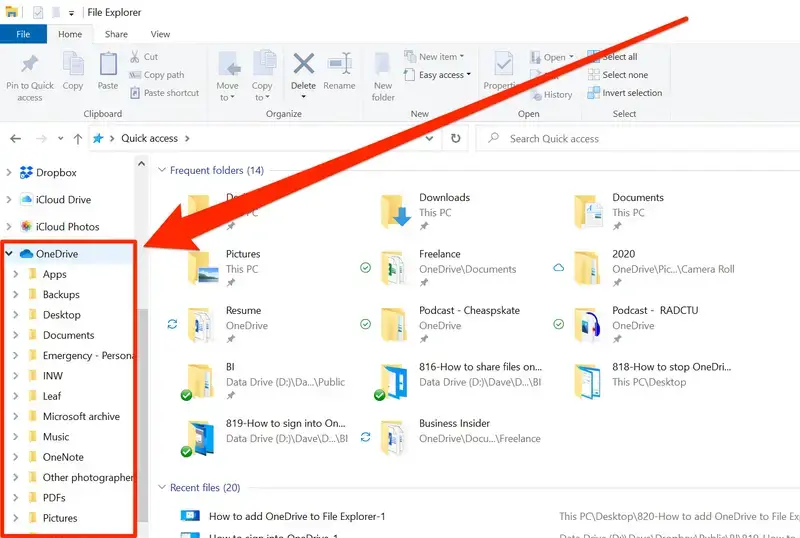 Add Onedrive To File Explorer On Windows