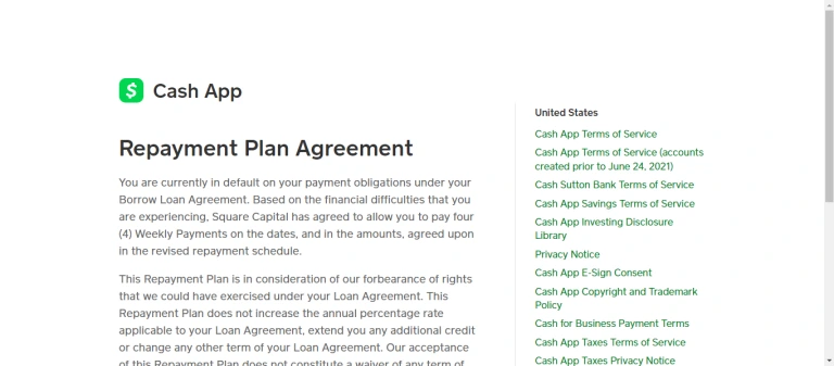 Repayment Terms For Cash App Borrow